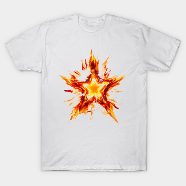 Burning Star T-Shirt by orange-teal